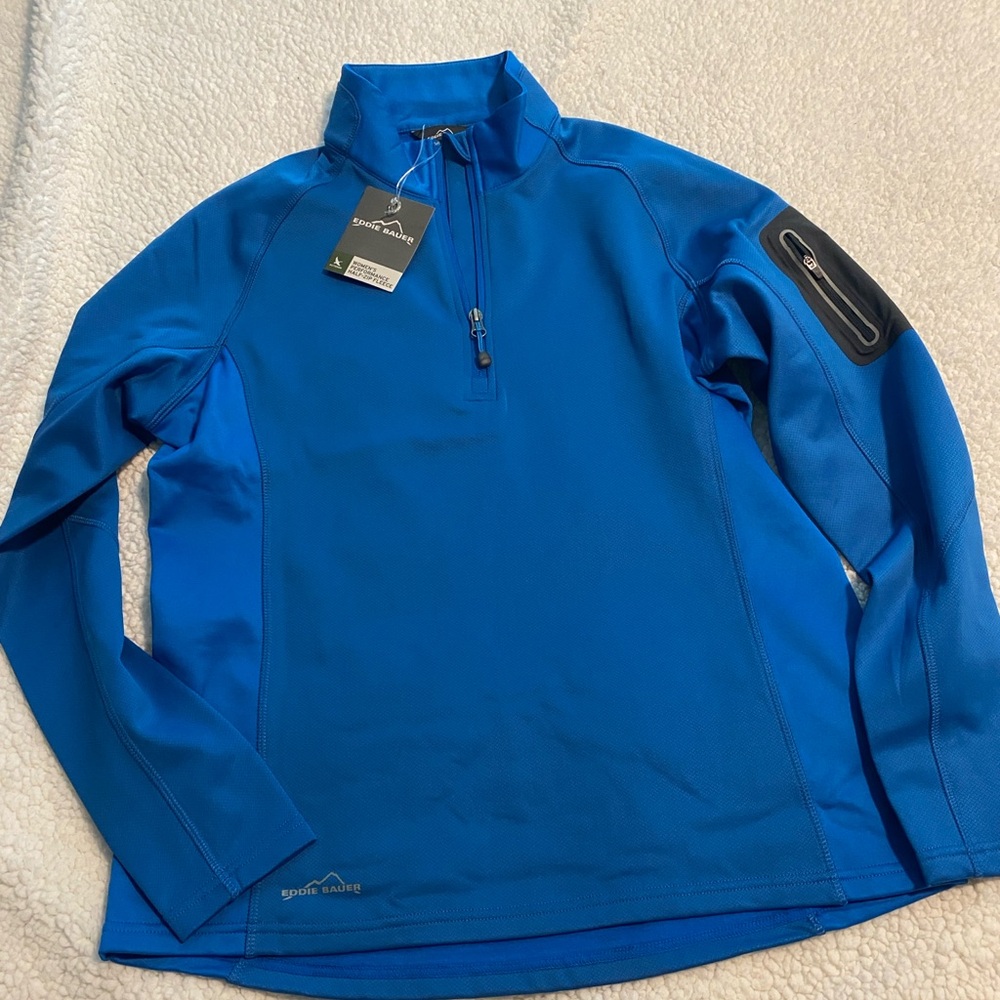 NWT Womens Eddie Bauer Half 1/2 Zip Performance Fleece Pullover Large